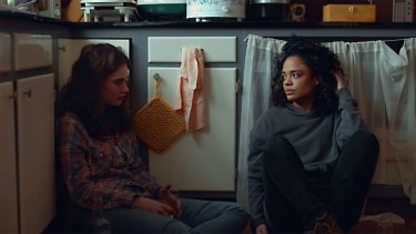 Lily James (left) as Deb and Tessa Thompson as Ollie in Little Woods. 
