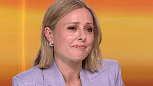 Allison Langdon teared up while talking to the stranded Sydney family.