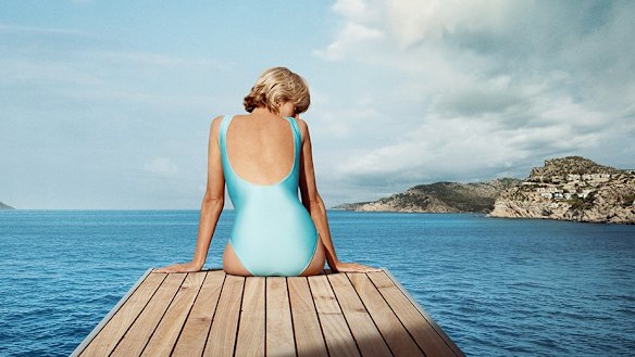 Never alone but often lonely. The Crown recreates the famous photo of Princess Diana snapped aboard Dodi Fayed’s luxury yacht in St Tropez.