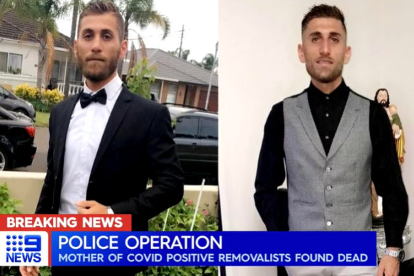 The mother of two Sydney removalists Ramsin and Roni Shawka (pictured) who tested positive to COVID-19 was found dead in the family home on Monday morning.