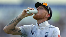 Ben Stokes takes a drink in Nottingham.