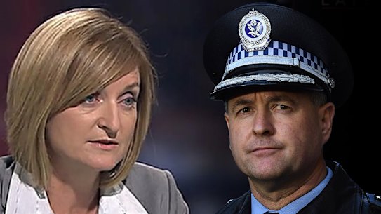 Former senior NSW police officers Pamela Young and Mick Willing.