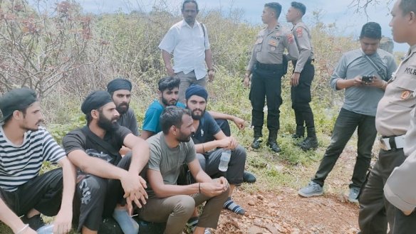 The Indian men who were aboard the boat intercepted at Ashmore Reef.