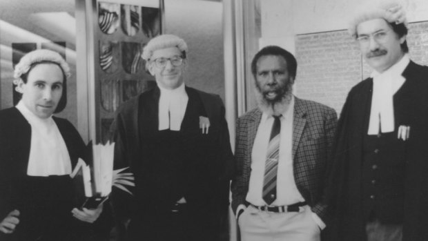 Eddie Koiki Mabo and his legal team at the High Court of Australia 1991.