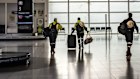 FIFO workers arrive home at Perth Airport after finishing their ‘swing’ at a mining site. 
