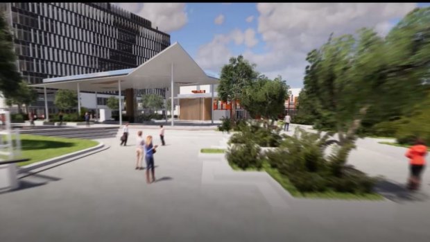 Latest plans for Ipswich Mall in 2018 propose a new council administration building and a new library. 