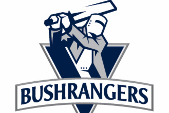 The 2011 update of the Bushrangers logo.