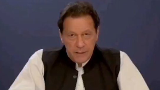 The AI video released on behalf of Imran Khan where he claims victory in the Pakistani election.