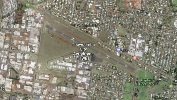 A satellite view of the Toowoomba City Aerodrome.