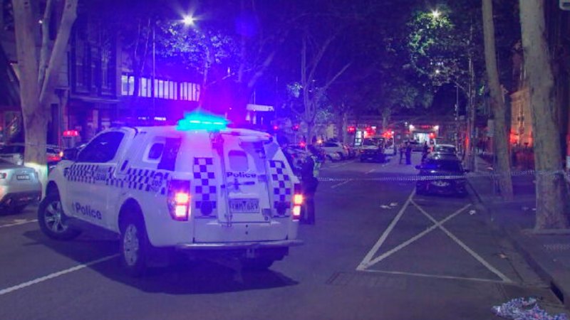 Woman and man injured in Melbourne CBD machete attack