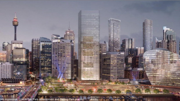 GPT's proposed makeover of Darling Park would change the western face of Sydney's CBD in the Darling Harbour precinct, adjacent to the century-old Pyrmont Bridge. 