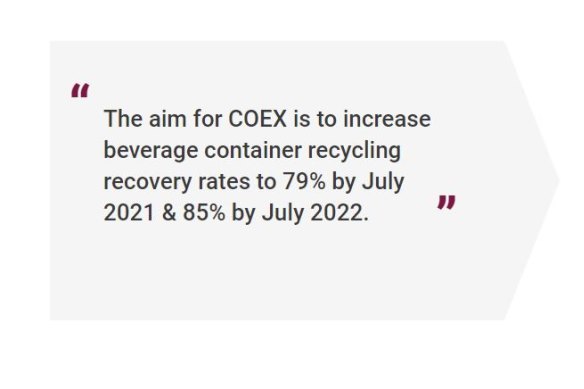 The 79 per cent target was displayed on the Container Exchange website in March 2021.
