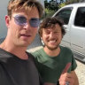 Chris Hemsworth surprises hitchhiker with free helicopter ride