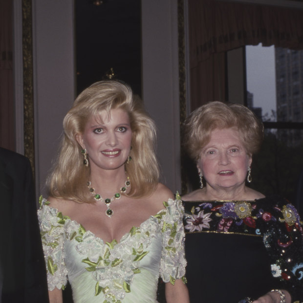 Donald Trump with his first wife, Ivana, and his parents, Mary and Fred Trump, at a 1987 function at the Plaza Hotel in New York.