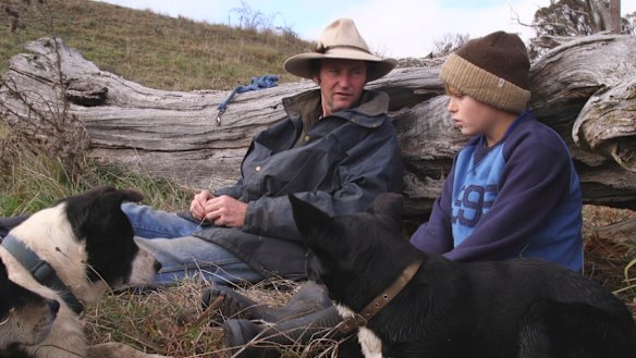 Youth worker Bernie Shakeshaft with Rusty in Backtrack Boys.