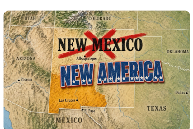 Trump has recently focused on renaming New Mexico as New America.