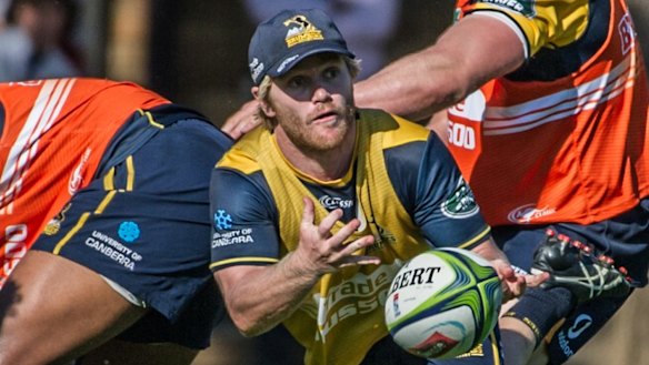Matt Lucas will be fighting for the Brumbies' scrumhalf spot this year.