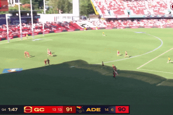 The AFL has admitted umpires made a mistake in not awarding a mark or free kick to Adelaide forward Izak Rankine.