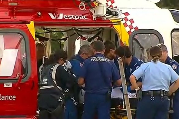 A five-year-old girl is taken by helicopter to hospital after being found unresponsive in a hot car in Tanilba Bay, Port Stephens, last Tuesday.