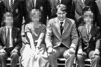 Child sex offender Lindsay Hutchinson (middle front) in his days as a teacher in Western Australia.