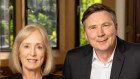 Incoming University of Sydney chancellor, David Thodey, right, will replace Belinda Hutchinson.