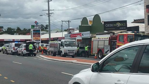 Emergency services were called to a crash at Coorparoo where a man was in critical condition and a female passenger was taken to hospital.