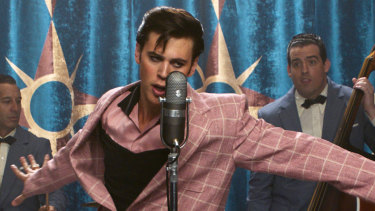 “An absolute saturation release”: Austin Butler as Elvis Presley in Baz Luhrmann’s Elvis.