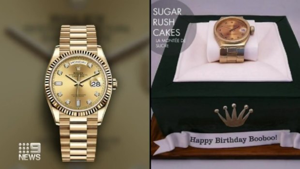 The Rolex watch and birthday cake offered to Person 1 by Star casino in Queensland.