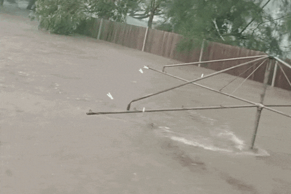 Flash flooding swept through Fairfield in Sydney’s western suburbs.