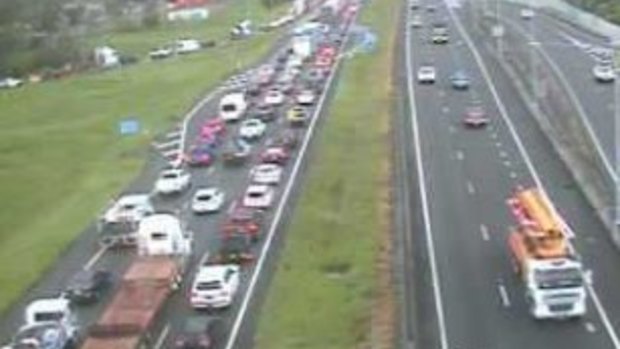 Delays on the Bruce Highway after a crash at Burpengary.