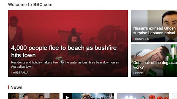 The BBC coverage on New Year's Eve.