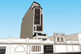 A drawing of the proposed eight-storey house on Barkly Street, Footscray.