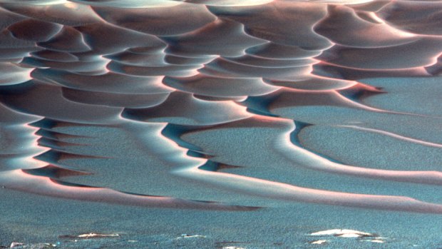 NASA's Mars Exploration Rover Opportunity's view of the Endurance Crater. 