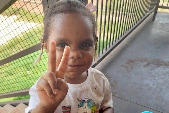 Kumanjayi Little Baby went missing from Old Timers camp on Saturday night.