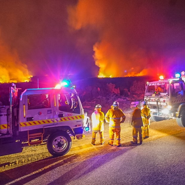 At the height of the blaze, hundreds of firefighters were on the ground.