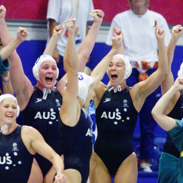 Australia’s women’s water polo team in 2000. 