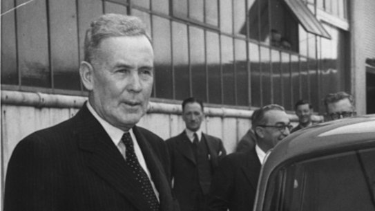 Then Prime Minister and Treasurer, Ben Chifley, released the 1945 budget just days after the end of World War Two. Four years later, he was on hand to see the first Australian-made car roll off the Holden assembly line in Melbourne.