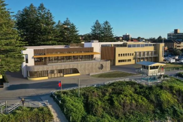 An artist’s impression of a redeveloped North Cronulla Life Saving Club.