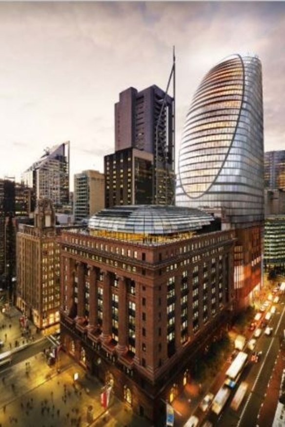 An artist's impression of Macquarie's proposed northern tower at Martin Place.