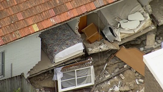 A house collapsed on Wellington Street in Bondi on Thursday afternoon.