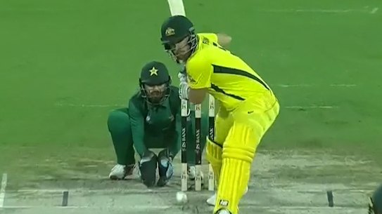 Aaron Finch has fallen 10 runs short of becoming the first Australian to post three consecutive one-day international tons.