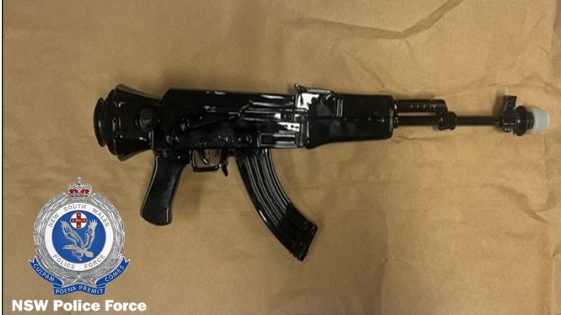 Man arrested after bong shaped like an AK-47 causes alarm