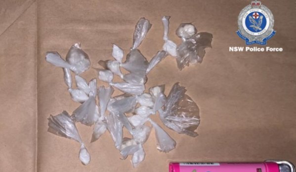 Drugs seized during a police raid of a Bankstown home on Friday.