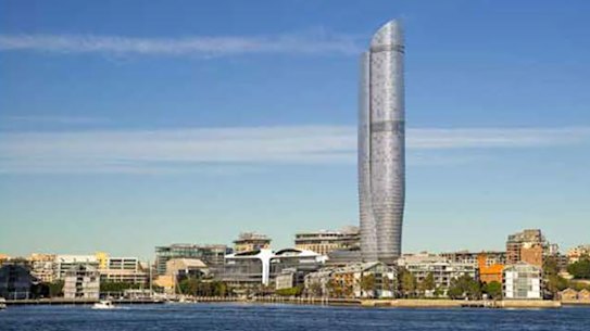An artist's impression of the Star's proposed tower at Pyrmont.
