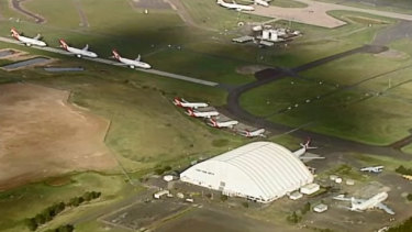 An aerial view of Avalon Airport, 60km south-west of Melbourne.