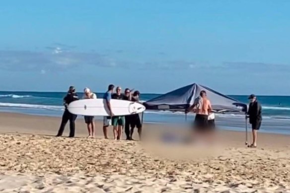 Mick Barry died after being caught in a rip.