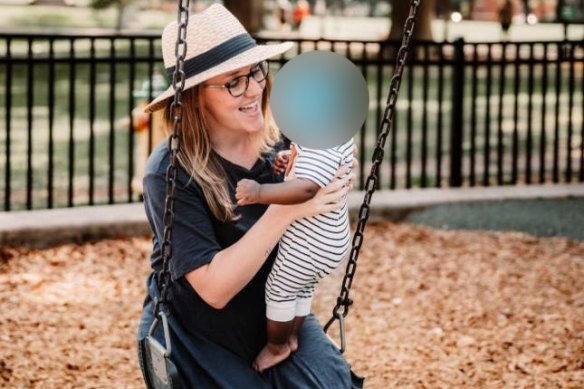Krystena Murray with the baby boy she delivered, whom she says she had to relinquish when he was five months old because of an IVF mix-up.