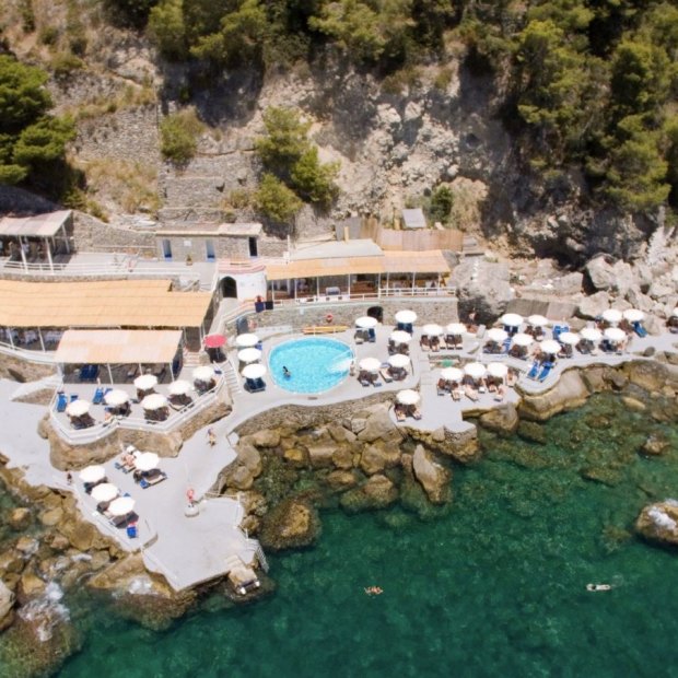 The luxurious Grand Tritone Hotel on Italy's Amalfi coast where three industrial  commissioners attended the eight-day event.