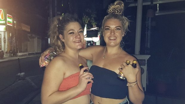 Shelby, right, from NSW on her seventh schoolies trip to Bali. Her first trip was so memorable she returns every year. 