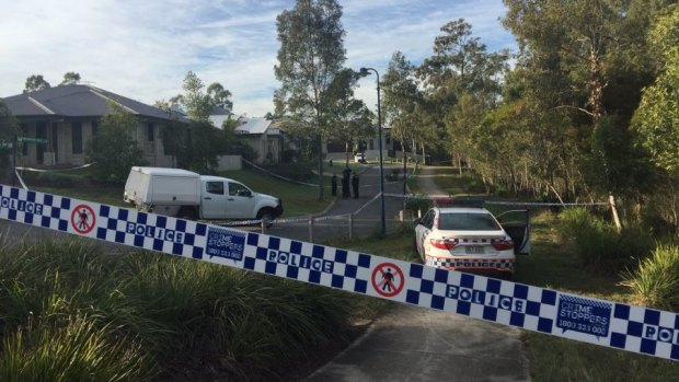 A home in Springfield Lakes is a crime scene after a woman in her 50s was found dead on Mountain Bell Lane in Queensland.